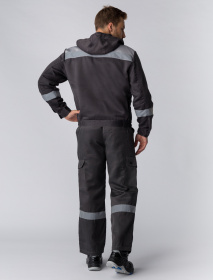 Костюм Титан-2 СОП IMP (тк.Смесовая,210) п/к, т.серый/св.серый с капюшоном  - фото0